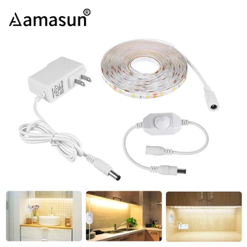 

DC 12V Swivel Dimmer Switch LED Night Light 1m-5m 5050/2835 LED Strip Tape TV Background Lighting Bedside Closet Cabinet Light