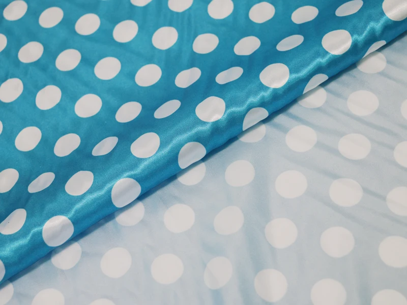 2 cm großer Polka-Dot-Stoff aus Polyester-Satin-Charmeuse zum Selbermachen, Nähmaterial, 100 cm x 148 cm – Detail 5