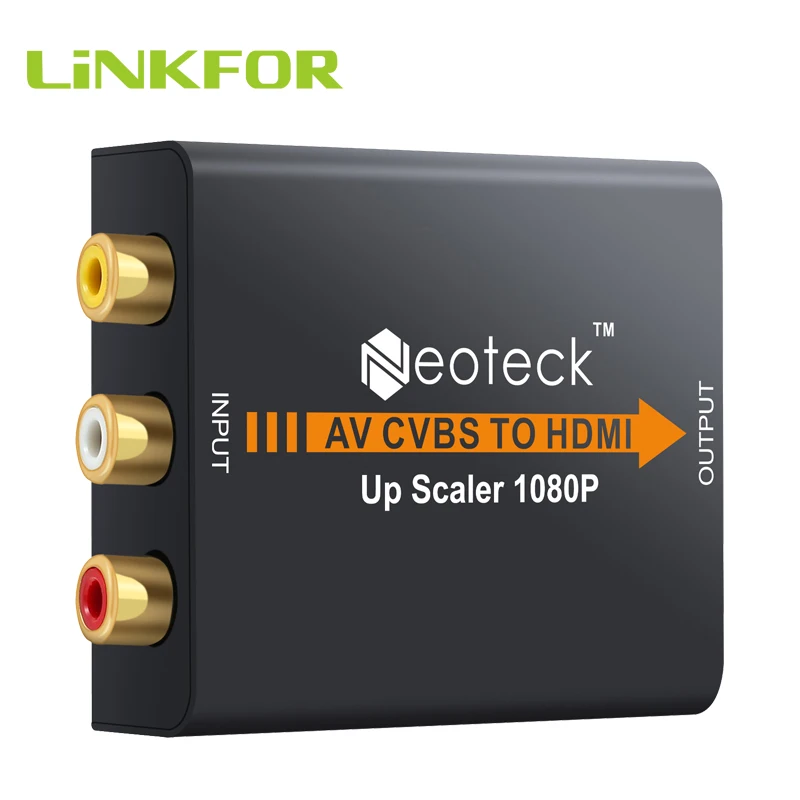 LiNKFOR сплав 1080P 3RCA AV CVBS композитный преобразователь аудиовизуальных систем HDMI конвертер для ТВ PC PS3 STB Xbox VHS и VCR