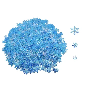 

800 Pcs Reusable Snowflakes Confetti for Christmas Wedding Birthday Holiday Party Decorations Supplies,Blue