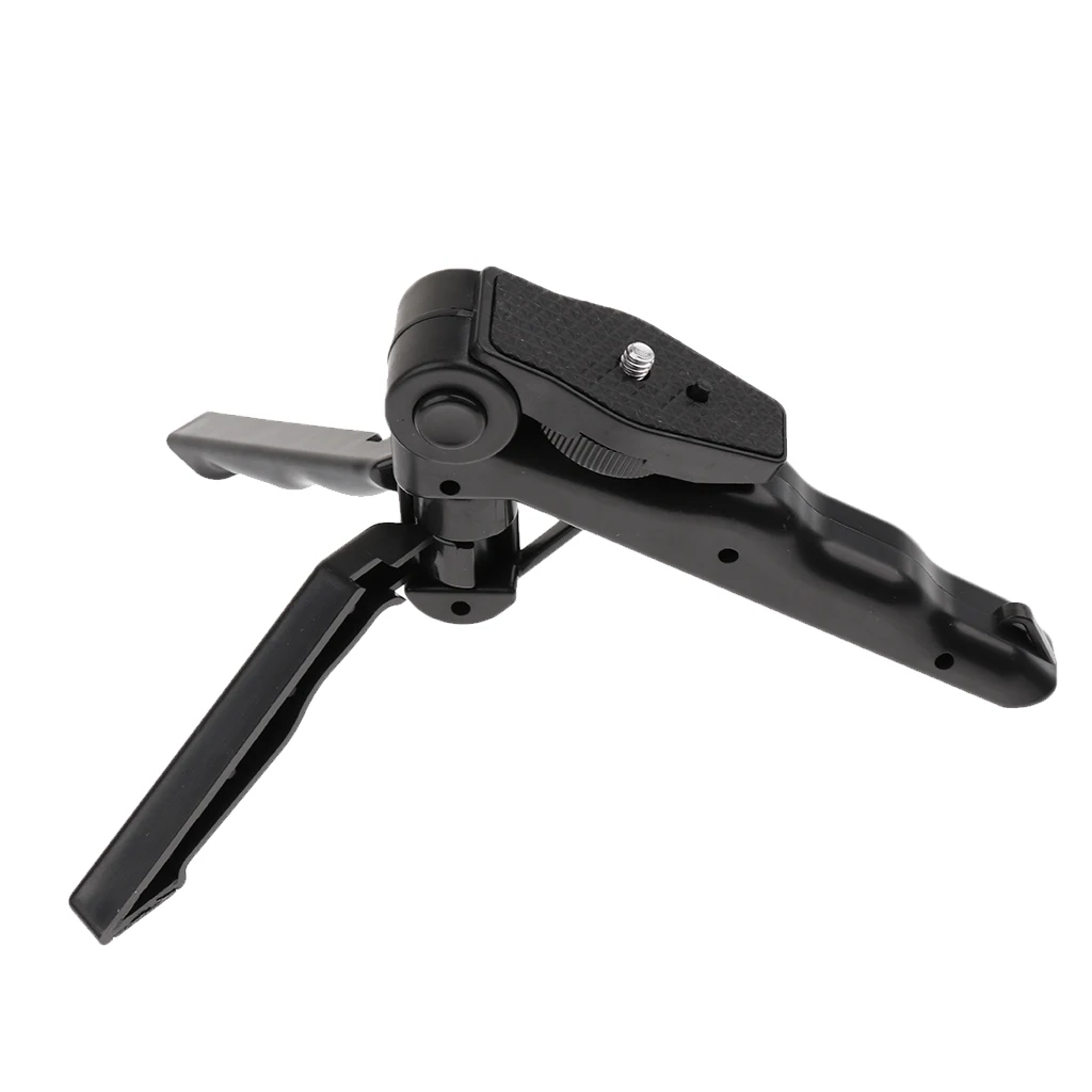 2 in 1 Folding Tripod Stand & Hand Grip Mount for GoPro Hero 5 4 3 3+ 2 1 - Black