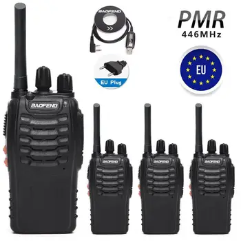 

4PCS Baofeng BF-88E PMR446 Walkie Talkie Updated Version of 888S UHF 446MHz Portable Two way Radio with USB Charger for EU User