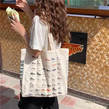 

Women Fashion Casual Shopping Canvas Bags Shoulder Tote Bags For Girls