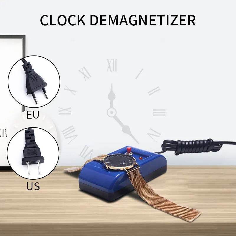 Механический инструмент для ремонта кварцевых часов с размагничиванием