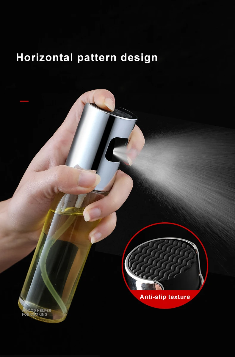 Bouteille en verre d'huile d'olive, Spray d'assaisonnement pour Barbecue,  Pot de cuisine, friture à l'air, bouteille de stockage d'huile de cuisson,  Gadgets de cuisine 260ML - AliExpress