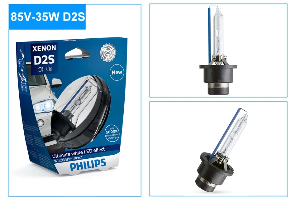 Philips Ксенон D1S D2S СВЕТ АВТОМОБИЛЯ 85V 35W 5000K Дальний свет Ближний свет