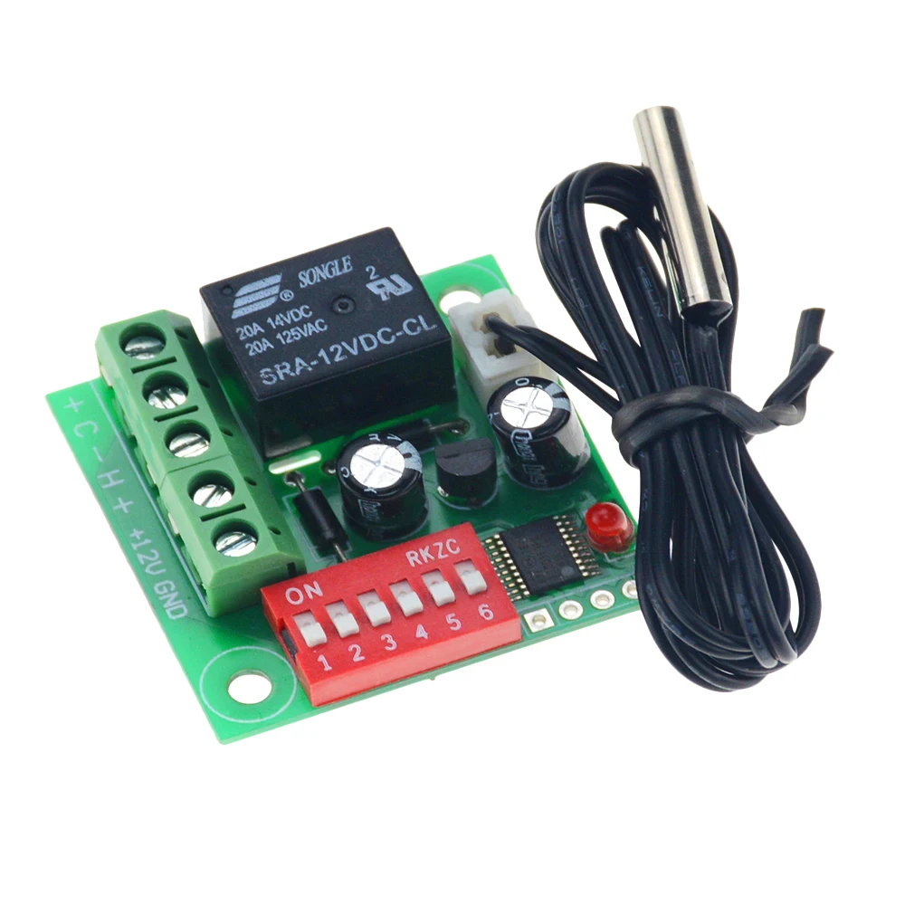 DC 12V Digital Cool Heat temp Thermostat Thermometer Temperature