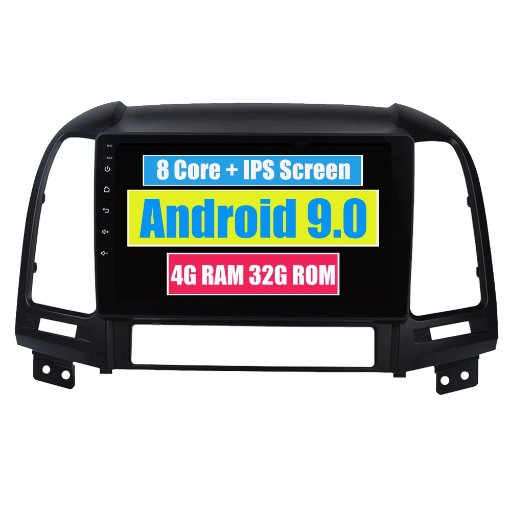 Автомагнитола RoverOne с GPS навигацией для Hyundai Santa Fe SantaFe 2006 2011 Android 9 0 Восьмиядерный