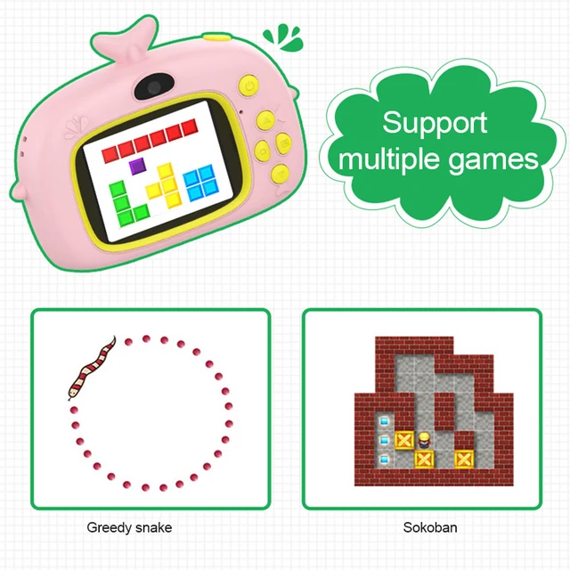 1500W Pixel Kids Digital Camera Mini Cartoon Camera 2.0 Inch IPS Children's Video Camera For Children's Toy Camera Birthday Gift 3