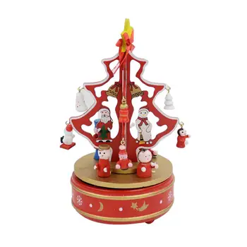 

Music Box Christmas Tree Wood Handmade Decoration Gift
