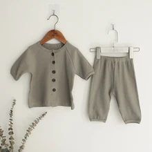 

Children Clothing 2022 Spring Summer New Boys Home Base Sets For Girls Mid-Sleeve Pajamas Clothes Suit Infant Baby Casual Outfit