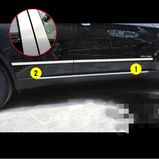 Car styling stainless steel body trim car body decoration for BMW X5