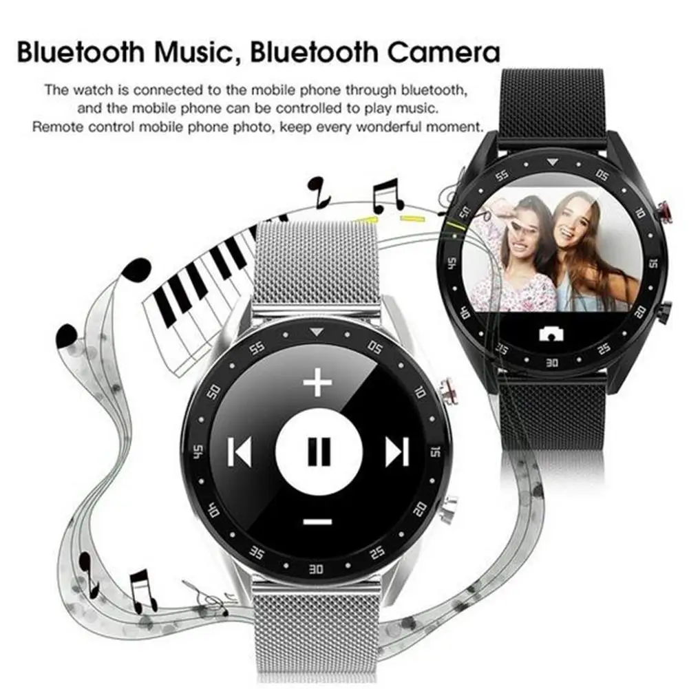 Yiwa L7 Bluetooth IP68 Водонепроницаемый ЭКГ сердечного ритма кровяного давления Оксиметр монитор Шагомер Смарт часы