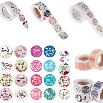 

500Pcs Letter ''Thank You'' Stickers Adhesive Stickers Sealing Label Stickers For Your Order And 1 Inch Handmade Stickers