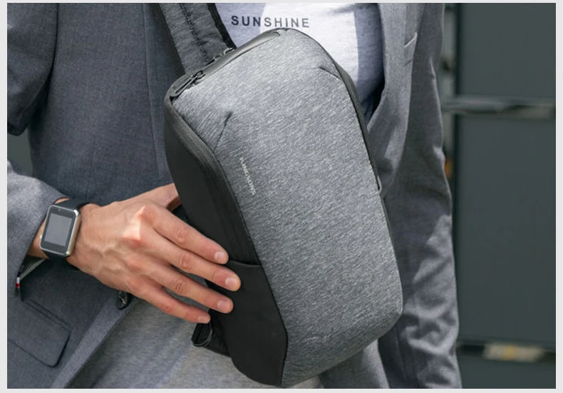 Kingsons стиль Мужская fatshion сумка на грудь для ноутбука Большая Емкость Водонепроницаемая дорожная сумка через плечо для подростков и мужчин