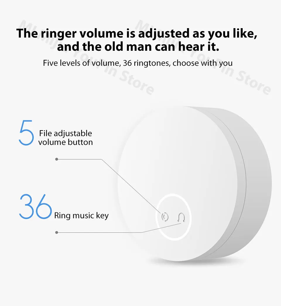 Xiaomi Mijia Linptech WIFI Self-power-generating Wireless Doorbell Work with Mijia APP Smart Control Memory Function AC 110-240V (9)
