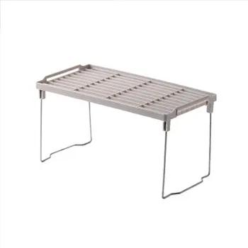 

Multi Purpose Stacked Multi Shelf Folding Table Storage Shelf for Kitchen Home Storage