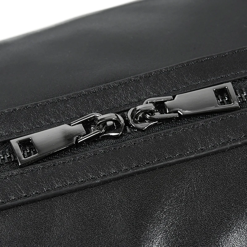 Black Leather Travel Bag For Men