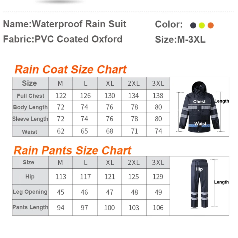 Hi Vis куртка темно-синяя Защитная куртка Рабочая одежда мужская водонепроницаемая дождевик