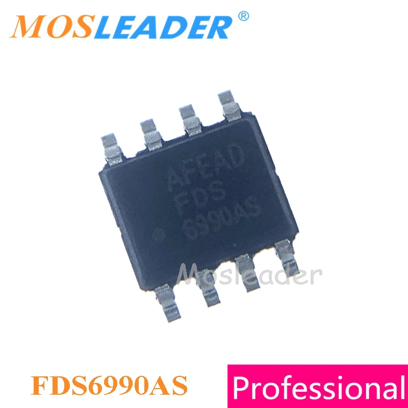 

Mosleader FDS6990AS SOP8 100 шт. 1000 шт. 2500 шт. 30 в 7.5A Dual N-Channel FDS6990A FDS6990 6990 Китайский Высокое качество