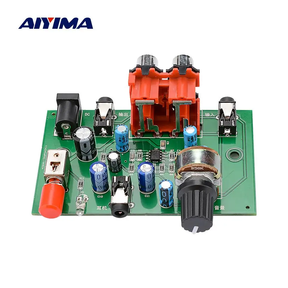 AIYIMA NE5532 Audio Signal Preamplifier Audio Board Gain 20db DIY Home Theater Headphone Driver Mini Amp RCA With Tone Control