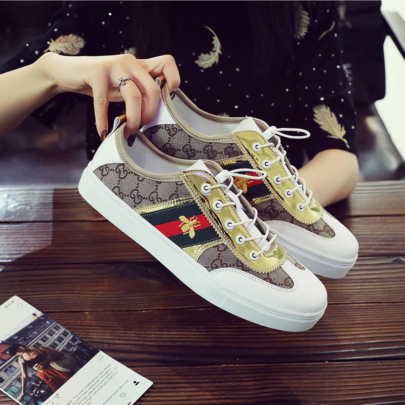 Zapatos mujer estudiantes blancos, primavera y verano, novedad de verano, abejas xiu xian, zapatillas de deporte para mujer, zapatos de diseñador para mujer, 2020