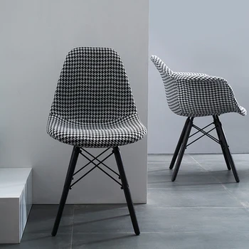 

North Europe cloth art net red dining chair fashion simple discussion home chair coffee shop creative designer chair