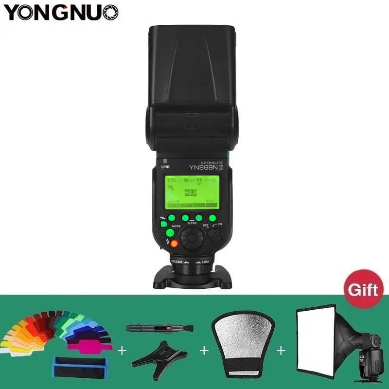YONGNUO YN968N II Вспышка Speedlite для Canon Nikon DSLR Совместимость с YN560 Беспроводной ttl 1/8000