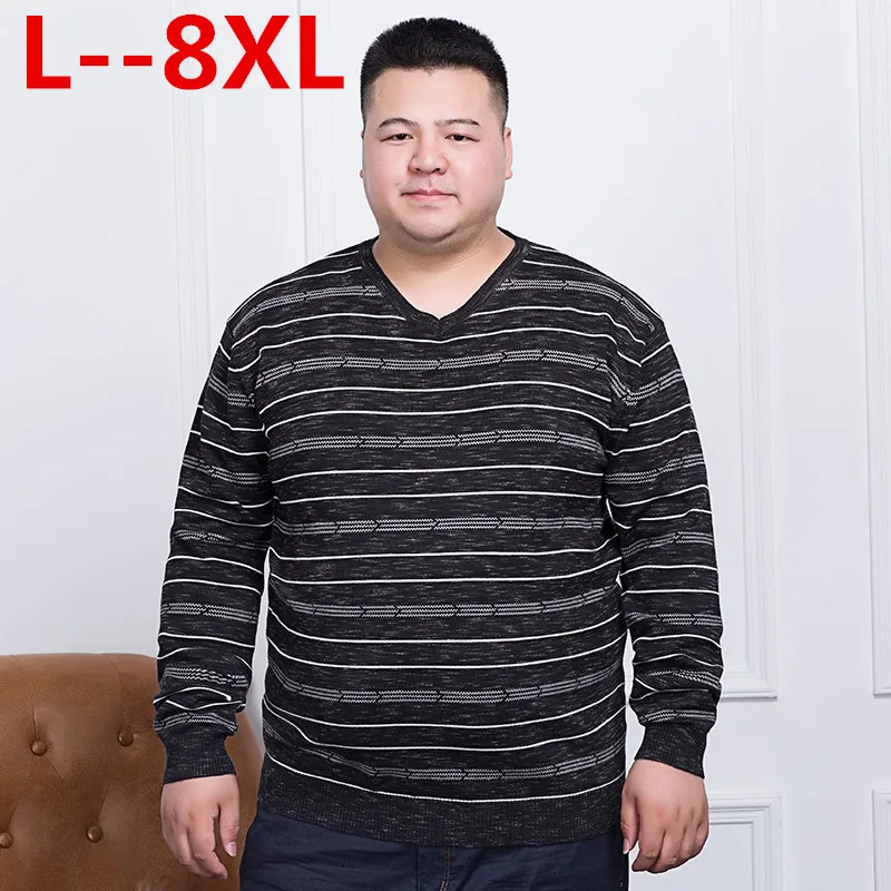 Мужской свободный свитер большие размеры 10XL 8XL 6XL 5XL 4XL | Мужская одежда