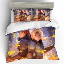 How to Train Your Dragon 3D Printing Bedding Sets Duvet Cover Bed Sheets Pillowcases Bed Linen King Bedding Set Home Textile