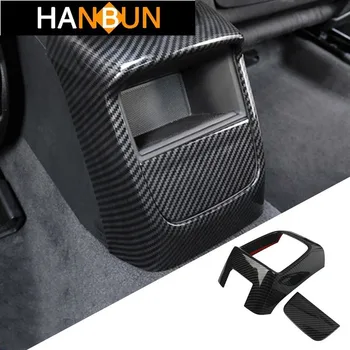 

Car Rear Air Outlet Cover Trim Carbon Fiber Style Air Vent Frame Decoration Decals For Audi A3 8V 2013-2019 Interior Accessories