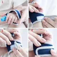 Baby Child Finger Guard Stop Thumb Sucking Wrist Band Baby Nursing Mittens Teether Pacifier Newborn Dental Care  Drop shipping 1