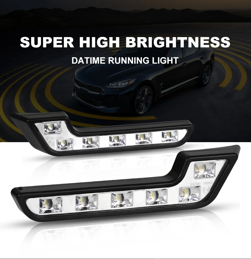 Nlpearl 2x12 в супер яркий DRL светодиодный дневные ходовые огни для автомобилей авто водонепроницаемый светодиодный фонарь для вождения Противотуманные фары для автомобиля