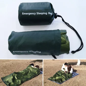 

Waterproof Lightweight Thermal Survival Sleeping Bag Poncho Sack Portable Reusable Storage Bag Must-have Tent Camping Gear