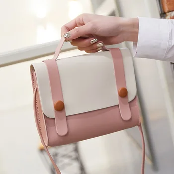 

College Style 2019 New Style Fashion Korean-style-Style Contrast Color Shoulder Bag Hipster Joint Mobile Phone Bag Hand Shoulder