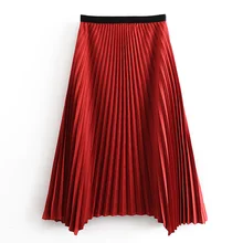 Fandy lokar асимметричные юбки для женщин, модная плотная плиссированная юбка, женские элегантные свободные юбки с эластичной резинкой на талии, женские IY