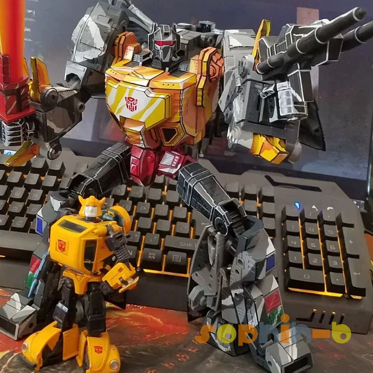 

30cm Oversized Custom Paint Cartoon Comic Animation Grimlock Dinobots MP08 MP08CS G1 Transformed Figure