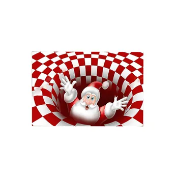 

Christmas 3D Illusion Doormat Anti-Slip Floor Mat Bedside Area Rugs for Bedroom Living Room Children Room Decor Rug HKS9