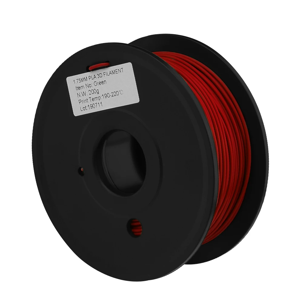 PLA-0.2-Red Нить для 3d принтера, много цветов на выбор, PLA 1,75 мм, для MakerBot RepRap, пластиковые резиновые расходные материалы, материал 0,2/кг, 58 метров - Цвет: PLA-0.2-Red
