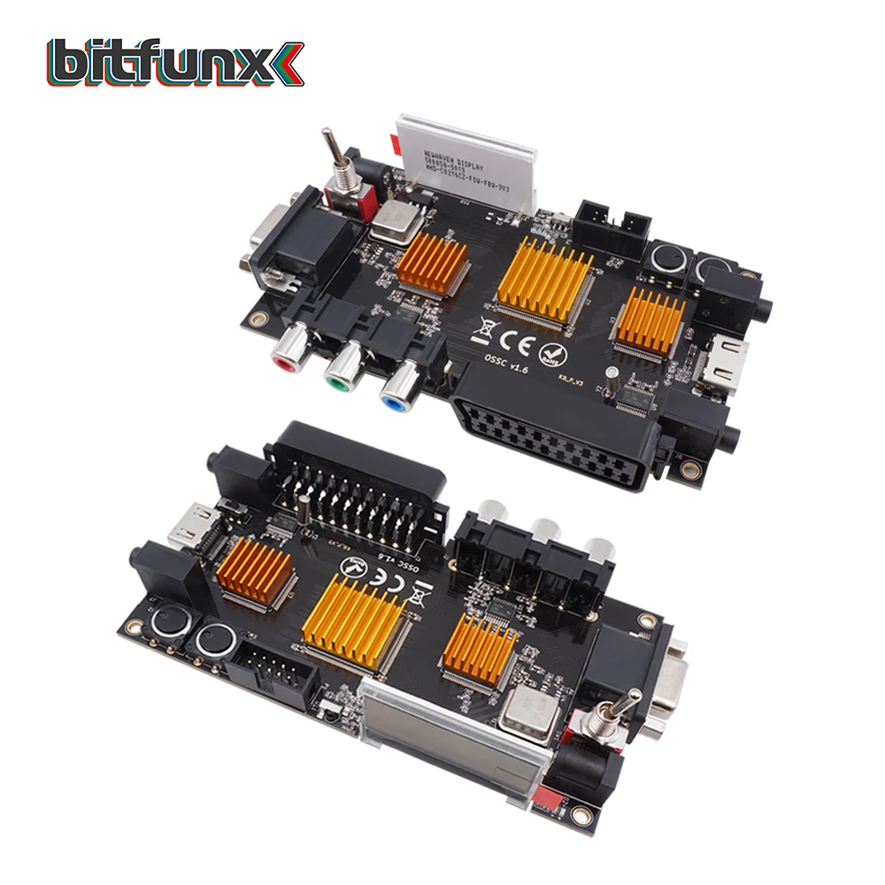 Конвертер Bitfunx чёрный OSSC HDMI для игровой консоли в ретро стиле|Запасные части| |