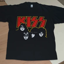 Футболка «поцелуй» в винтажном стиле 1980, редкая рок-группа, концертная футболка 80 s, реприн, футболка shubuzhi, модная черная футболка с коротким рукавом sbz1161