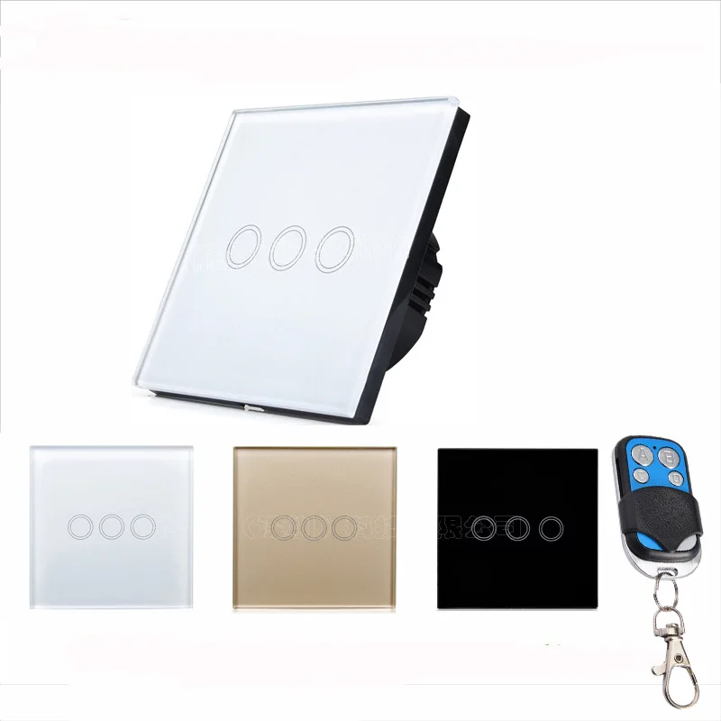 

Manufacturers Euro 86 Type Three White Single FireWire Wireless Remote Switch Smart Home Touch Switch