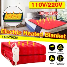 150x70 см 110 V/220 V эффективный зимняя Электрический Одеяло нагреватель одной грелка для тела Термостат Электрическое отопление Одеяло коврик с подогревом