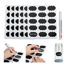 90 шт. многоразовая доска баночки для специй стикеры s съемный Кухня наклейки бутылка для банок чашки доске стены с ручкой банки для хранения баночка стеклянные баночки наклейки на банки стеклянная банка