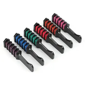 

Disposable Hair Dye Comb Temporary Color Makeup Hair Coloring Chalk Comb DIY Dye Set Hair Styling Tools