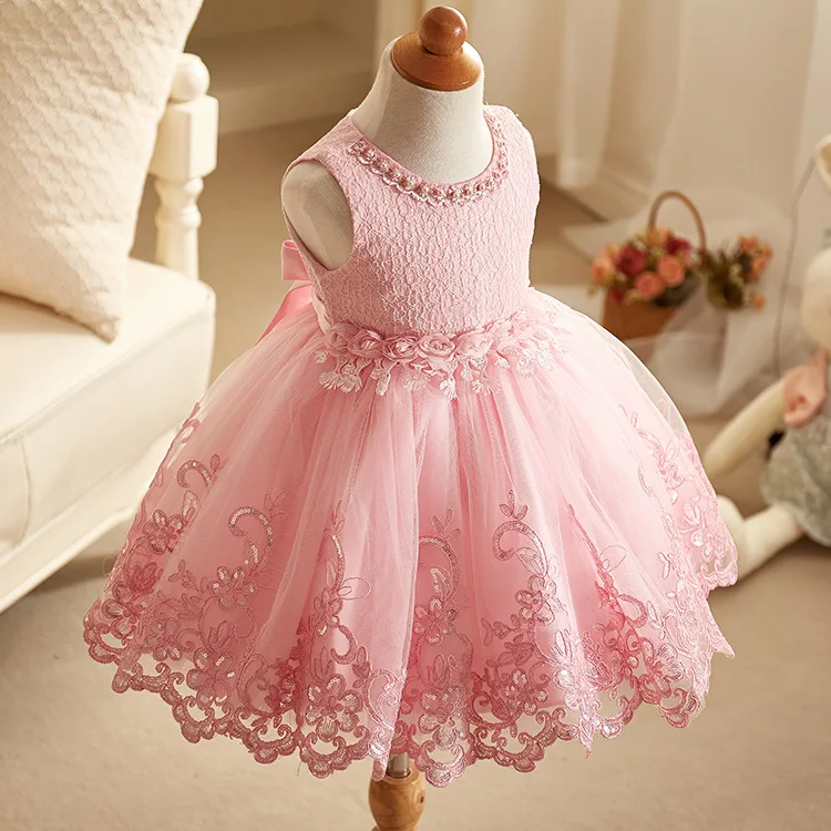 Платье с кружевом для маленьких девочек, рождественское платье, элегантное платье-пачка платье принцессы Детские платья для девочек; костюм; День рождения платье-1 шт. на возраст от 2 до 10 лет