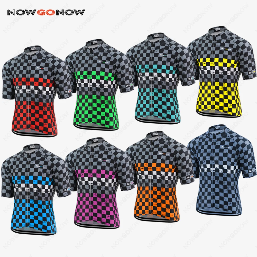 2020 Мужская велосипедная Джерси NOWGONOW Pro красная желтая оранжевая розовая синяя