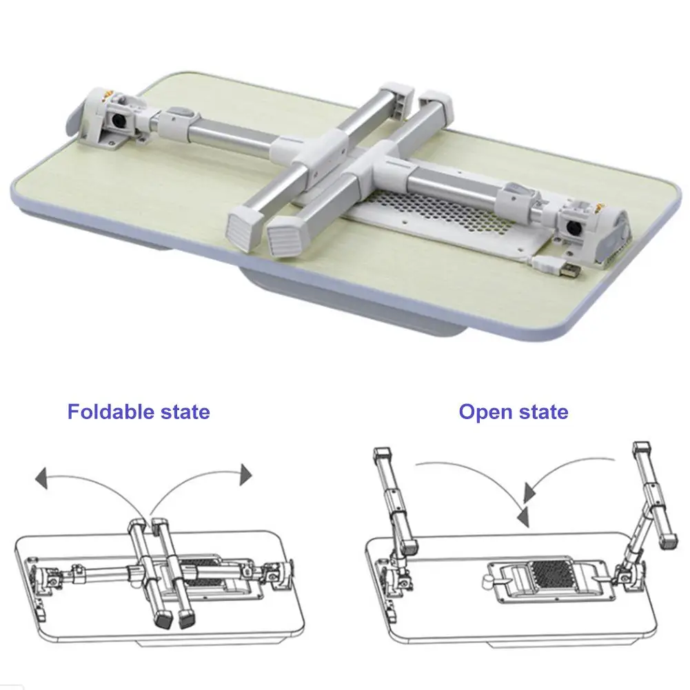 Регулируемый стол для ноутбука, Многофункциональный складной стол с вентилятором для дома, школы, офиса
