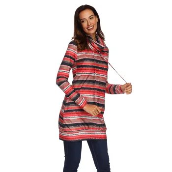 

Women Hot Elegant Long Female Sweatshirt Casual Autumn and Spring Women Hoodie Striped Turtleneck Casual Long