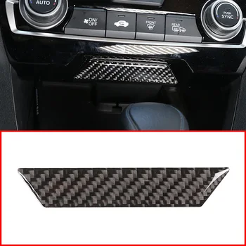 

For Honda Civic 10th Gen 2016-2019 Carbon Fiber Center soft Console Storage Box Trim Cover Decor 1 pcs